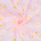 4 Yard Daisy Pattern Nylon Mesh Fabric, Clothing Accesories, Pink, 1500x0.2mm