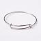 Tarnish Resistant Adjustable 304 Stainless Steel Expandable Bangle Making, Stainless Steel Color, 62mm