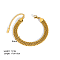 Simple Stainless Steel Chain Bracelets for Summer Beach, Real 18K Gold Plated, 6-3/4 inch(17cm), 8mm