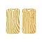 Ion Plating(IP) 304 Stainless Steel Pendants, Hammered Rectangle Charm, Real 18K Gold Plated, 31.5x16.5x0.9mm, Hole: 2mm