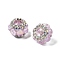 Acrylic Rhinestone Rondelle Beads, with Resin Star Cabochons, for Beadable Pens, Keychains, Jewelry and Crafts, Lavender, 19.5x14.5mm, Hole: 2.5mm