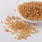 8/0 Glass Seed Beads, Silver Lined Round Hole, Round, Pale Goldenrod, 3mm, Hole: 1mm, about 1097pcs/50g