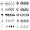 100Pcs 10 Styles Tibetan Style Alloy Connector Charms, Clover Links, Antique Silver, 12x15x1.5mm, Hole: 1.5mm, 10pcs/style