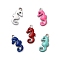 304 Stainless Steel Enamel Charms, Marine Animal, Stainless Steel Color, Sea Horse, 12x5x1.5mm, Hole: 1.2mm