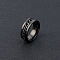 304 Stainless Steel Rotatable Chain Finger Rings for Men, Fidget Spinner Ring for Calming Worry Meditation, Bottle Opener Finger Rings, Stainless Steel Color, Black, US Size 10(19.8mm)