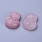 Natural Rose Quartz Pendants, Fox, 34x24x10~11mm, Hole: 1.5mm