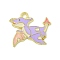 Alloy Enamel Pendants, Golden, Dragon, 17.5x21x2mm, Hole: 2mm