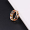 Transparent Resin Finger Rings, Rainbow, Colorful, Inner Diameter: 16mm