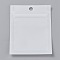 Plastic Zip Lock Bag, Storage Bags, Self Seal Bag, Top Seal, with Window and Hang Hole, Rectangle, White, 8x6x0.2cm