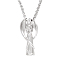 Non-Tarnish Stainless Steel Angel Pendant Necklaces for Women, Stainless Steel Color, no size