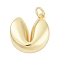 Brass Charms, Heart, Cadmium Free & Lead Free, Long-Lasting Plated, Rack Plating, with Jump Ring, Real 18K Gold Plated, 17x17x7.5mm, Hole: 3mm