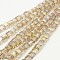 Electroplate Glass Beads Strands, AB Color Plated, Faceted, Cube, Wheat, 7~8x7~8x7~8mm, Hole: 1mm, about 72pcs/strand, 19.8 inch