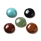 Natural & Synthetic Gemstone Cabochons, Mixed Style, Half Round, Mixed Color, 18x6.5mm