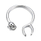 Brass Open Cuff Ring Cadmium Free & Nickel Free & Lead Free, Real Platinum Plated, US Size 5 1/4(15.9mm)