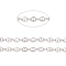 Non-Tarnish 304 Stainless Steel Oval Link Chains, Cross Chains, Unwelded, Stainless Steel Color, Link: 13x8.5x2mm and 8x6.5x2mm