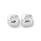 Brass Micro Pave Cubic Zirconia Beads, Cadmium Free & Nickel Free & Lead Free, Square, Clear, 4.5x4.5x4.5mm, Hole: 2mm