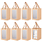 BENECREAT 8Pack Transparent Window Brown Kraft Paper Bags, 11.8x7.87x6.3inch Gift Bag with Handles for Birthday, Wedding, Party, Anniversary