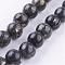 Natural Pyrite Beads Strands, Round, 10mm, Hole: 1mm, about 38pcs/strand, 15 inch