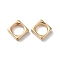 CCB Plastic Bead Frames, Rhombus, Golden, 12x12.5x3.5mm, Hole: 1.6mm, Inner Diameter: 7mm