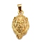 304 Stainless Steel Pendants,  Lion Charm, PVD Vacuum Plating, Golden, 28x16.5x11.5mm, Hole: 3x7mm