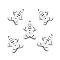 Non-Tarnish 201 Stainless Steel Pendants, Christmas Theme, Gingerbread Man, Stainless Steel Color, 19x13x1mm, Hole: 1.5mm