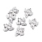 Tarnish Resistant 304 Stainless Steel Pendants, Fly Pig, Stainless Steel Color, 23.2x20x4.3mm, Hole: 1.6mm
