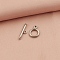 Stainless Steel Toggle Clasps, Ring, Platinum, 8~14x20~25mm