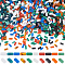 1000pcs 10 Colors Opaque Acrylic Slide Charms, Rectangle, Mixed Color, 2.3x5.2x2mm, Hole: 0.8mm, 100pcs/color
