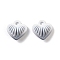 Spray Painted Alloy Pendants, Heart Charms, Lead Free & Nickel Free & Cadmium Free, Gray, 10.5x9.5x5.5mm, Hole: 1.6mm