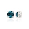 Preciosa® MAXIMA Crystal in Sew-On Cup, Czech Crystal, 719 35 021 Chaton(Round), Silver, 60100 Indicolite, SS16(3.8~4mm)