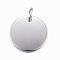 Tarnish Resistant Smooth Surface 304 Stainless Steel Pendants, Flat Round, Stamping Blank Tags, Stainless Steel Color, 20x1.5mm, Hole: 4mm