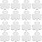 Aluminum Pendants, Stamping Blank Tag, Clover, Silver, 32.5x32.5x1mm, Hole: 4mm, 30pcs/box