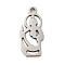 Non-Tarnish 304 Stainless Steel Pendants, Laser Cut, Jude the Apostle Charm, Religion, Stainless Steel Color, 16x7.5x1mm, Hole: 1mm