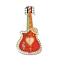 Instrument Theme Translucent Resin Big Pendants, Colorful Guitar Charms, Heart, 54x26.5x2mm, Hole: 1.8mm