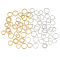 HOBBIESAY 84Pcs 2 Colors Linking Rings 3 Sizes Circle Frame Connectors Brass Round Jewelry Assistant Linking Rings Golden and Silver for Jewelry Earring Bracelet Necklace Connectors Craft DIY Making