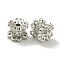 Rack Plating Brass Micro Pave Cubic Zirconia Beads, Long-Lasting Plated, Lead Free & Cadmium Free, Column, Platinum, 5.8x5mm, Hole: 1.2mm