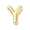 Rack Plating Brass Pendants, Balloon Letter Charm, for Personalized Name Necklaces Making, Long-Lasting Plated, Lead Free & Cadmium Free, Real 18K Gold Plated, Letter Y, 22x18x5.5mm, hole: 3x2mm