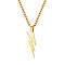 304 Stainless Steel Box Chain Necklaces, Lightning Pendant Necklaces