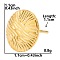 Flat Round Stainless Steel Stud Earrings for Women, Stainless Steel, 11x11x11mm