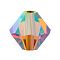Preciosa® Crystal Beads, Czech Crystal, Bicone(451 69 302 Rondelle), 10070 20000 Topaz AB 2x, 4mm, Hole: 0.8mm