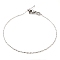 Non-Tarnish 304 Stainless Steel Add a Bead Adjustable Chains Bracelets for Women, Stainless Steel Color, 21.7x0.1cm