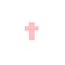 Silicone Beads, Cross, Pink, 17x13x7mm, Hole: 2mm