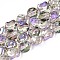 Electroplate Transparent Glass Beads Strands, Nuggets, Gainsboro, 11~11.5x8~10x8~10mm, Hole: 0.8mm, about 60pcs/strand, 26.38 inch(67cm)