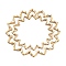 304 Stainless Steel Hollow Pendants, Flower Charm, Real 18K Gold Plated, 32~33.5x1mm, Hole: 3x2mm