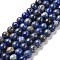 Natural Lapis Lazuli Round Bead Strands, 10mm, Hole: 1mm, about 36~38pcs/strand, 15 inch