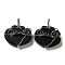 Natural Obsidian Copper Wire Wrapped Pendants, Cloud Charms, Rack Plating, Platinum, 47~49x44.5~46x13~13.5mm, Hole: 6~7.5x4.5~5mm