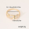 Exquisite Teardrop Brass Micro Pave Clear Cubic Zirconia Finger Rings for Women, Golden, 6mm, Inner Diameter: 16~19mm