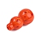 Handmade Lampwork Beads, Gourd, Orange Red, 39.5~40x21~22mm, Hole: 1.6~3mm