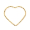 304 Stainless Steel Linking Rings, Textured, Heart, Real 18K Gold Plated, 24x26x1mm, Inner Diameter: 21x24mm