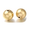 Rack Plating Brass Beads, Long-Lasting Plated, Lead Free & Cadmium Free, Round, Real 18K Gold Plated, 14mm, Hole: 1.8mm